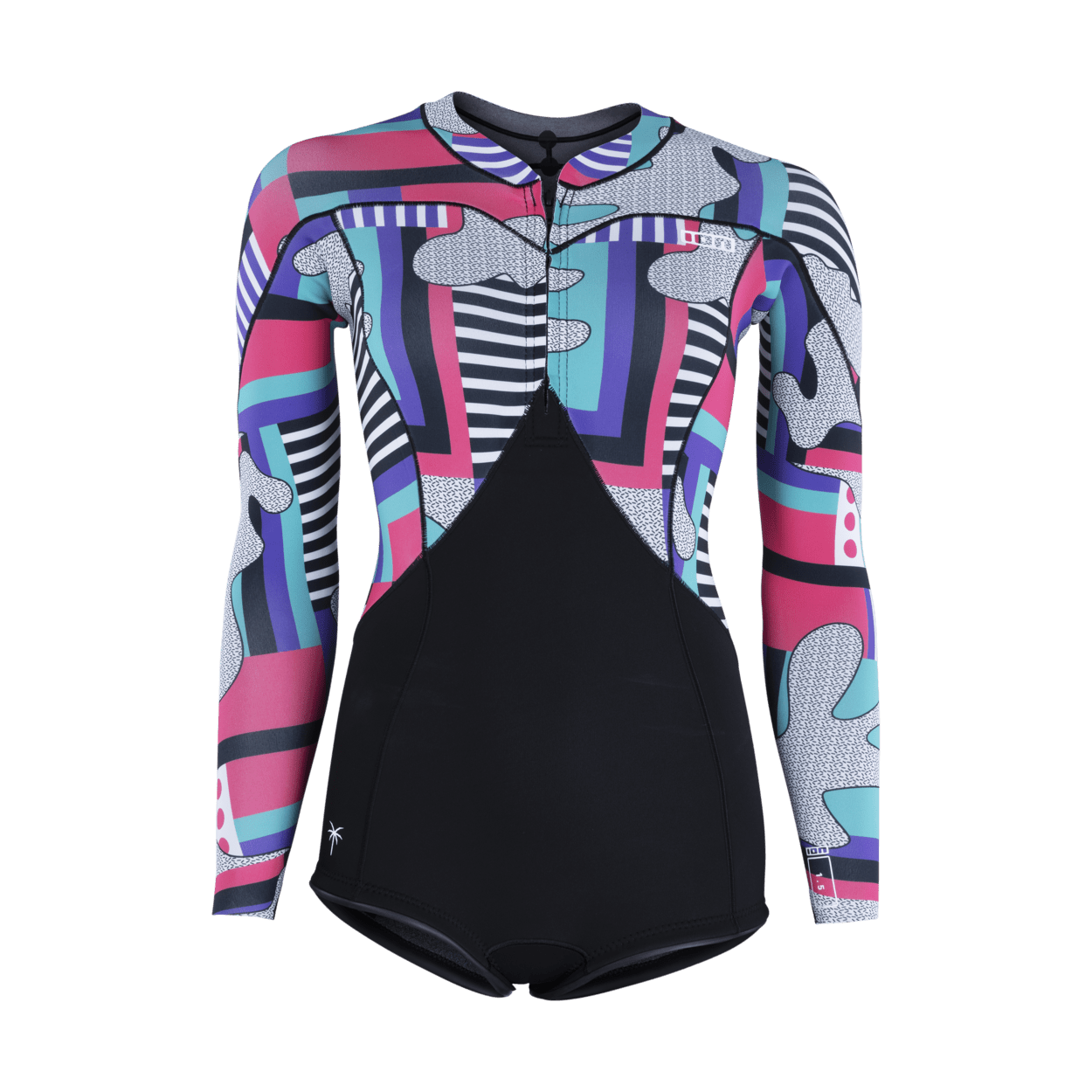 ION Women Wetsuit Amaze Hot Shorty 1.5 Longsleeve Front Zip 2024